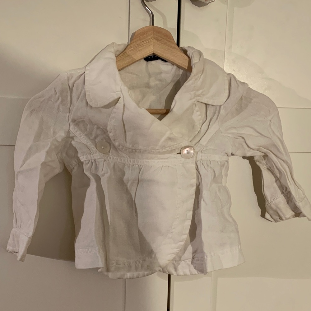 Sisley White Kids Blazer